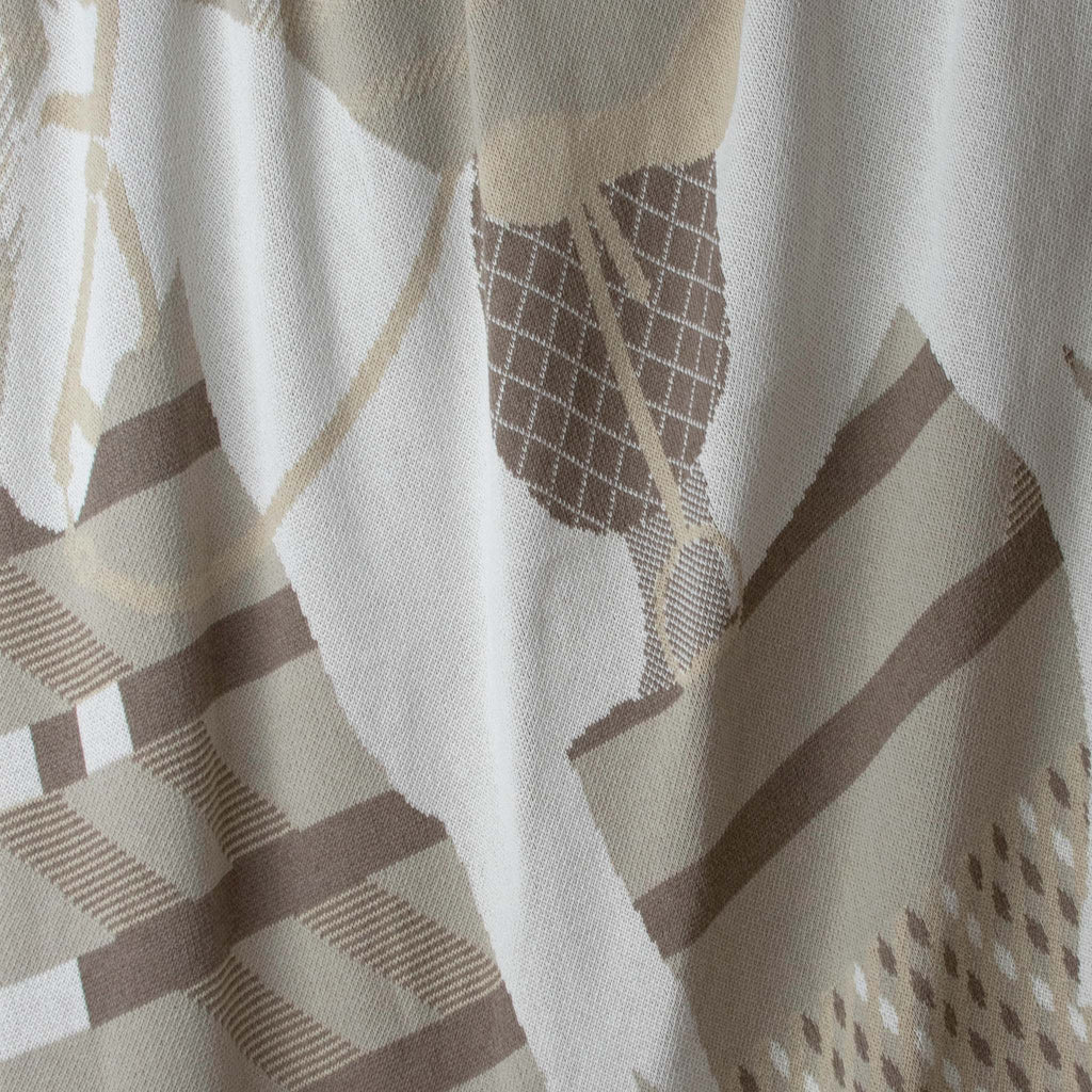 Cotton Sustainable Knit Patterned | Stripes Throw Blanket - Equestrian Cheval - Dear John