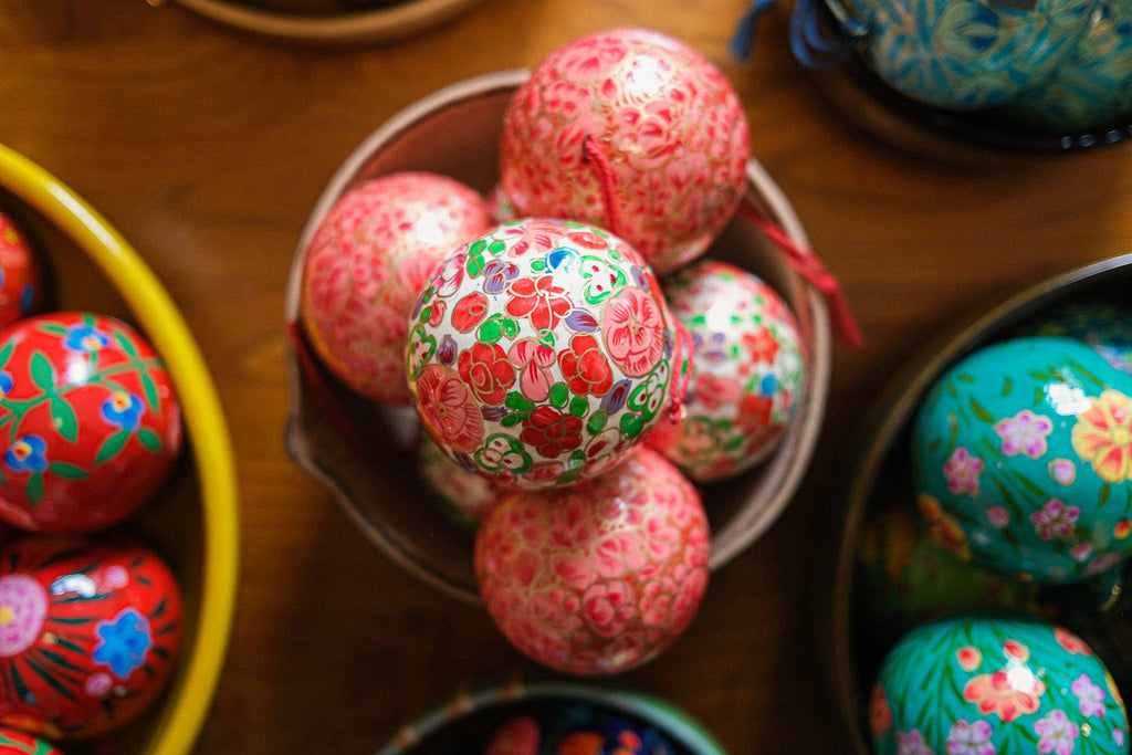 Crimson Flowers Bauble - Dear John