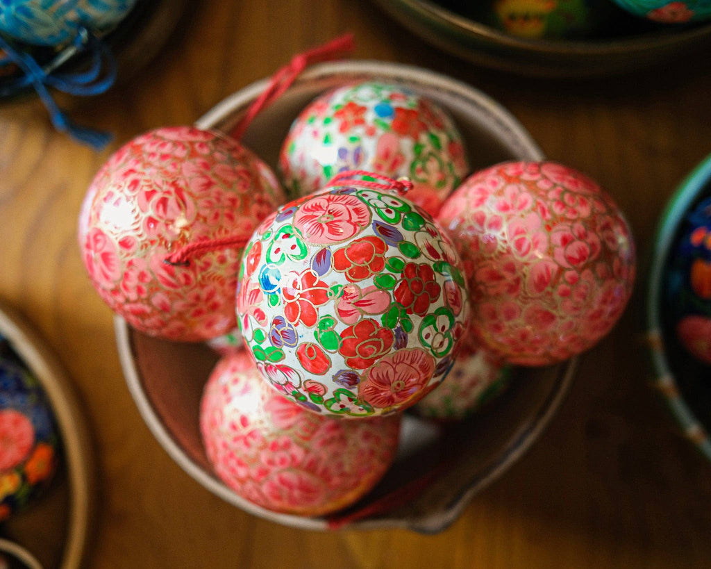 Crimson Flowers Bauble - Dear John