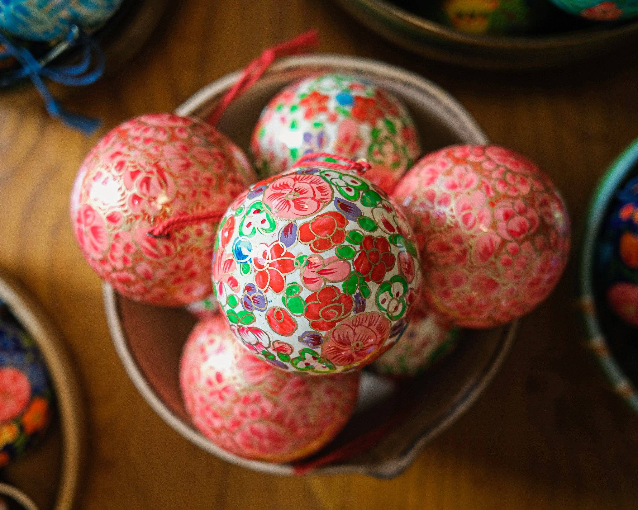 Crimson Flowers Bauble - Dear John