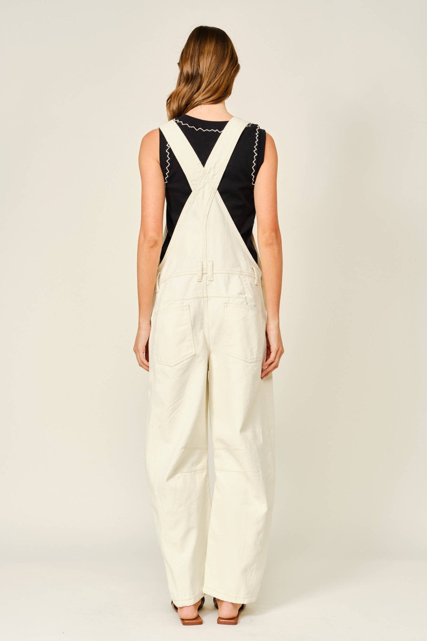 CUT OUT EMBROIDERED OVERALL JUMPSUIT - Dear John