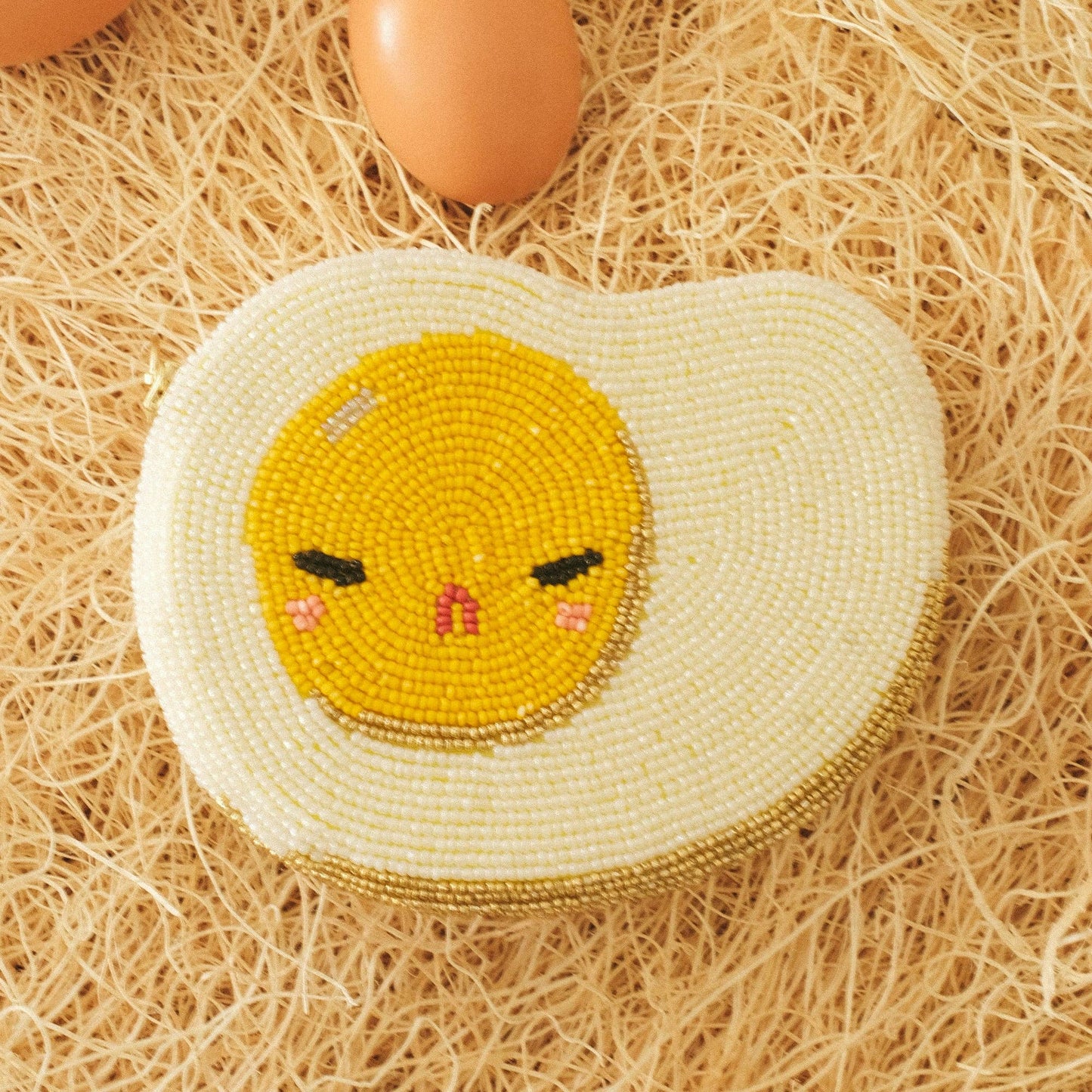 Sunny Beaded Card Purse — Handmade & Full of Personality 🌞🍳