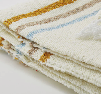 Sunday Throw — Reclaimed-Fiber Woven Blanket (73" × 48")