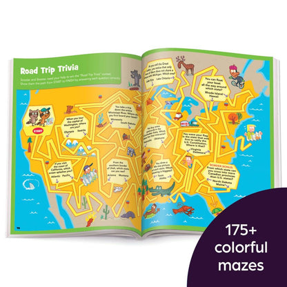 Jumbo Mazes for Kids — 175+ Puzzles (Ages 6–9) • 256 Pages