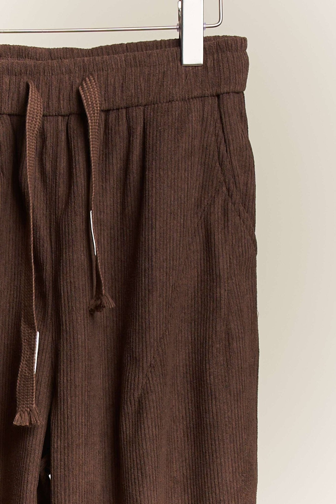 Daddy Fit Corduroy Baggy Pants with Elastic Waist - Dear John