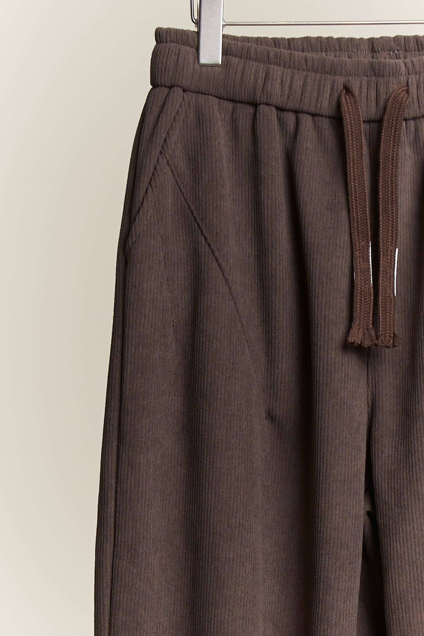 Daddy Fit Corduroy Baggy Pants with Elastic Waist - Dear John