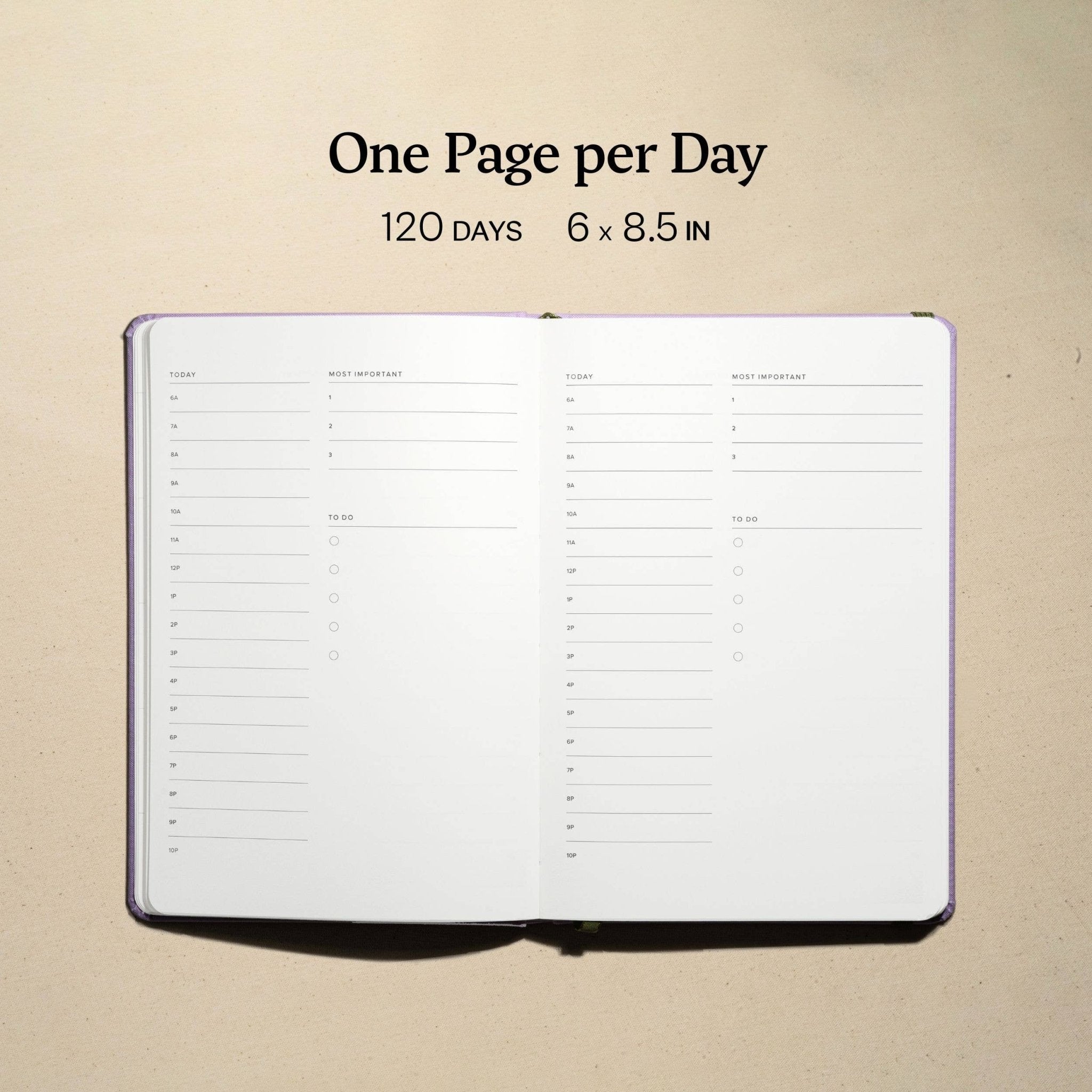 Daily Planner Hardcover - Undated (120 Days) - Dear John