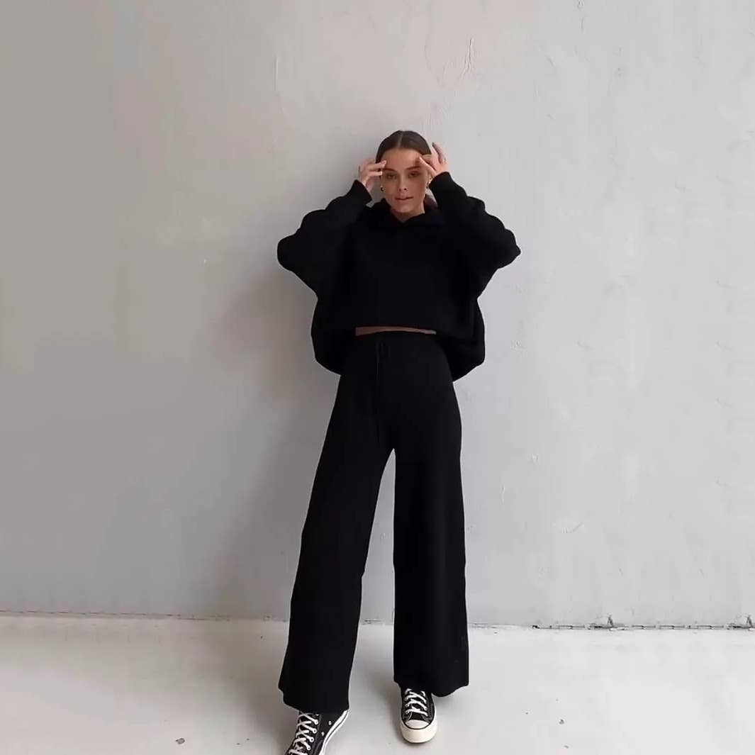 Daily Sweater Set | Soft Stretch Knit Lounge Set - Dear John