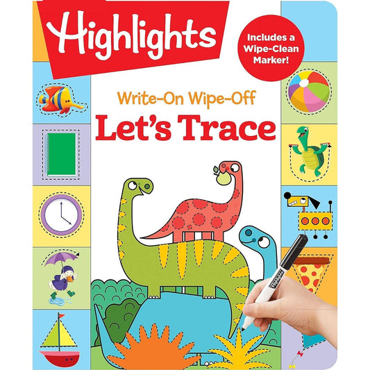 Write-On Wipe-Off: Let’s Trace — Reusable Early Writing Book (Ages 3–6)