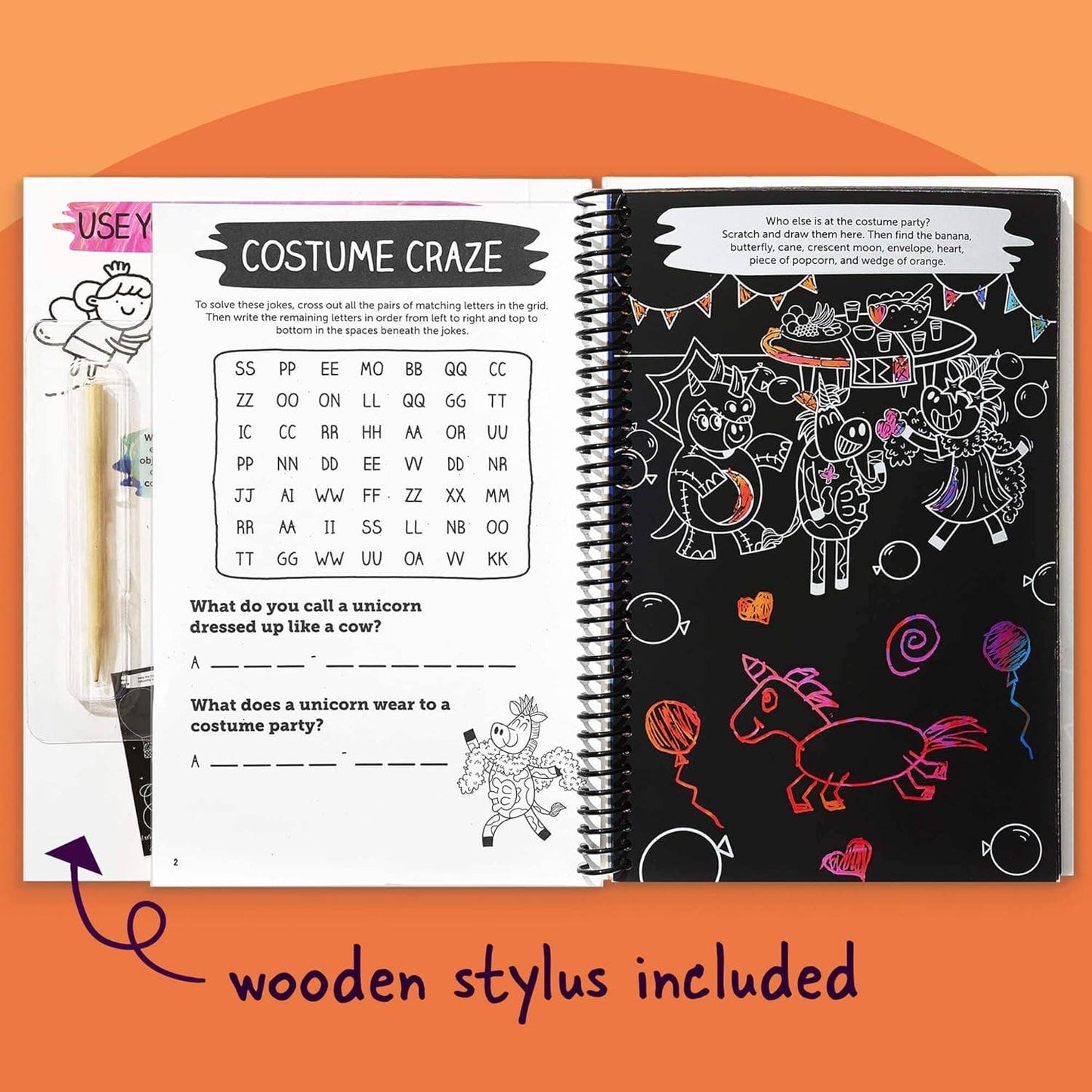 Unicorn Scratch & Solve Activity Book — Hidden Pictures Fun!