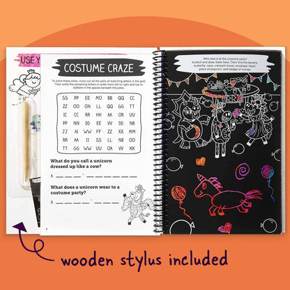 Unicorn Scratch & Solve Activity Book — Hidden Pictures Fun!