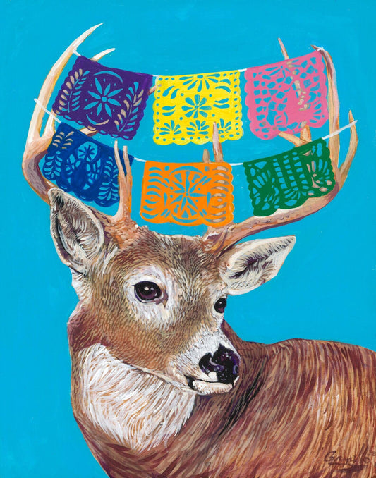 Deer with Papel Picado by Chris Granillo - Dear John