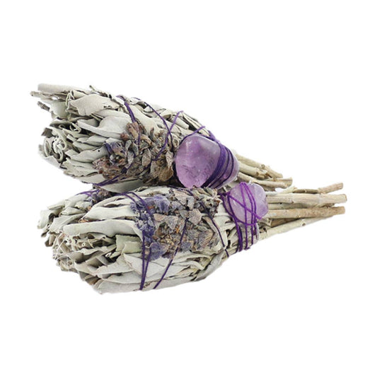 Designs by Deekay Inc. - Torch - White Sage w/ Lavender & Amethyst (4") - Dear John