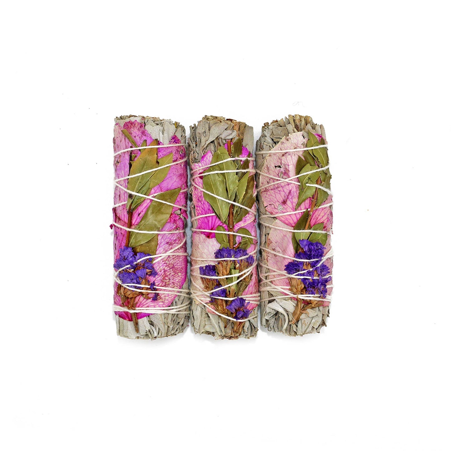 Designs by Deekay Inc. - White Sage Smudge Stick, Rose & Statice - Meadow (4 in.) - Dear John