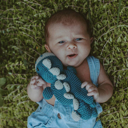 Dino Lovey – Handmade Organic Cotton Comfort Toy (3 Colors) - Dear John
