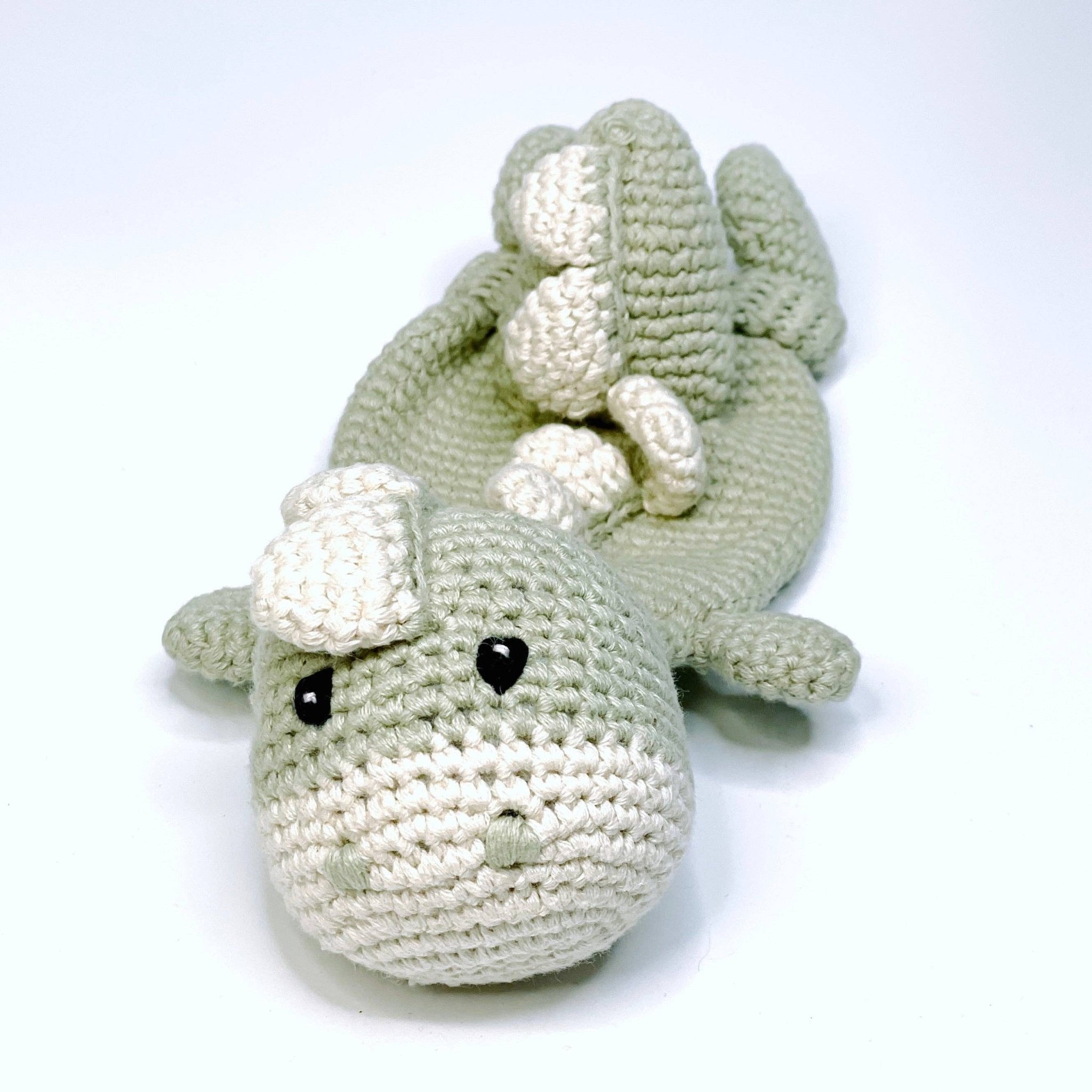 Dino Lovey – Handmade Organic Cotton Comfort Toy (3 Colors) - Dear John