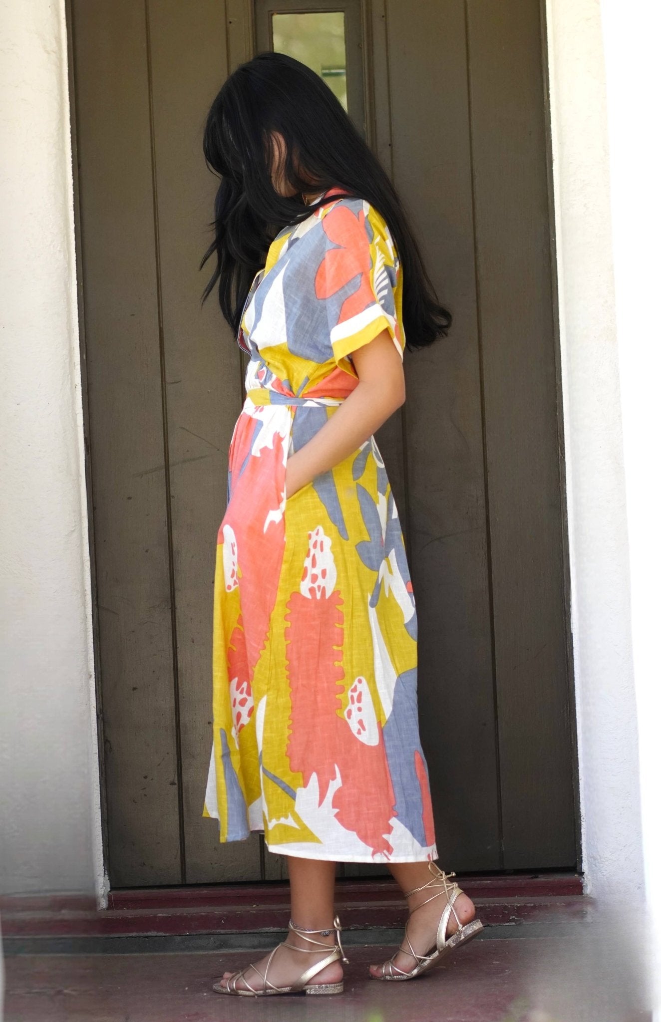 Dolma - Brigitte Abstract Print Dress Multi - Dear John