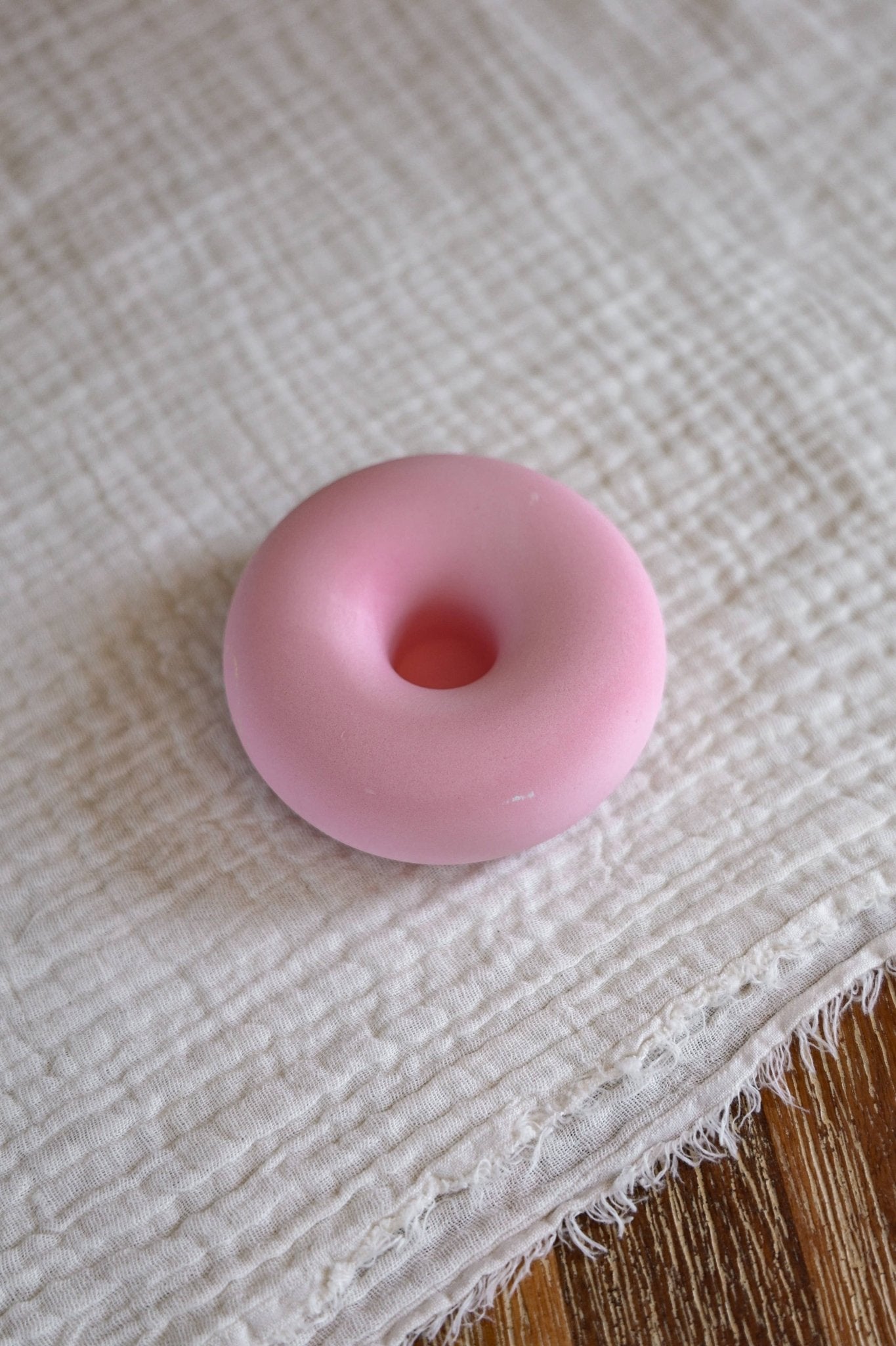 Donut candle holder - handmade - Dear John