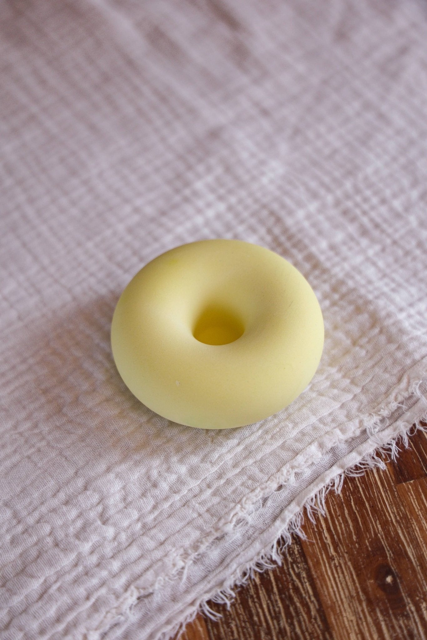 Donut candle holder - handmade - Dear John
