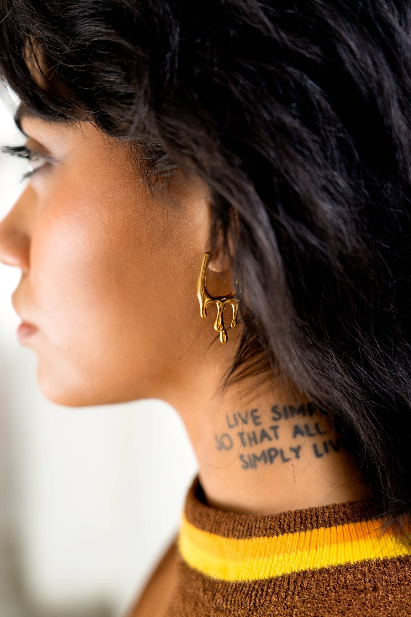 Drip Drop Hoops - 18K Gold Plated - Dear John