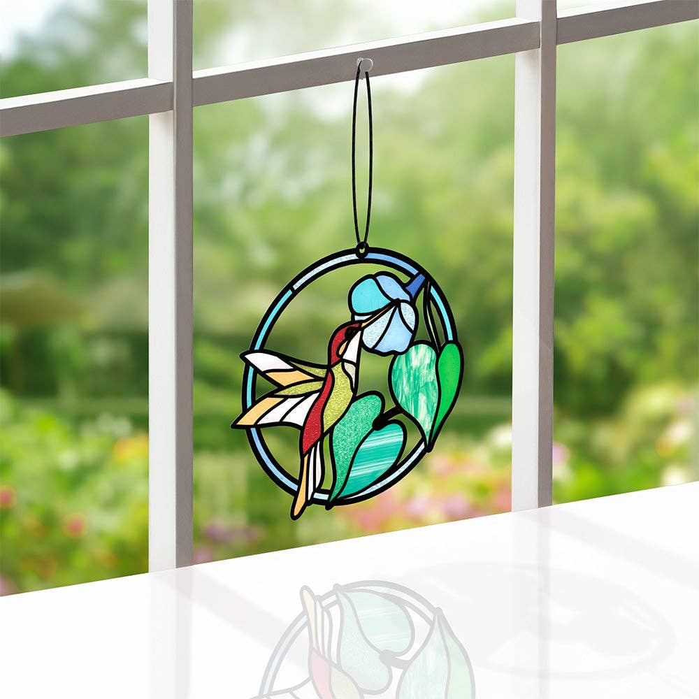 Lovepop Cards - Smile to Your Heart Hummingbird Suncatcher Card 5x7"