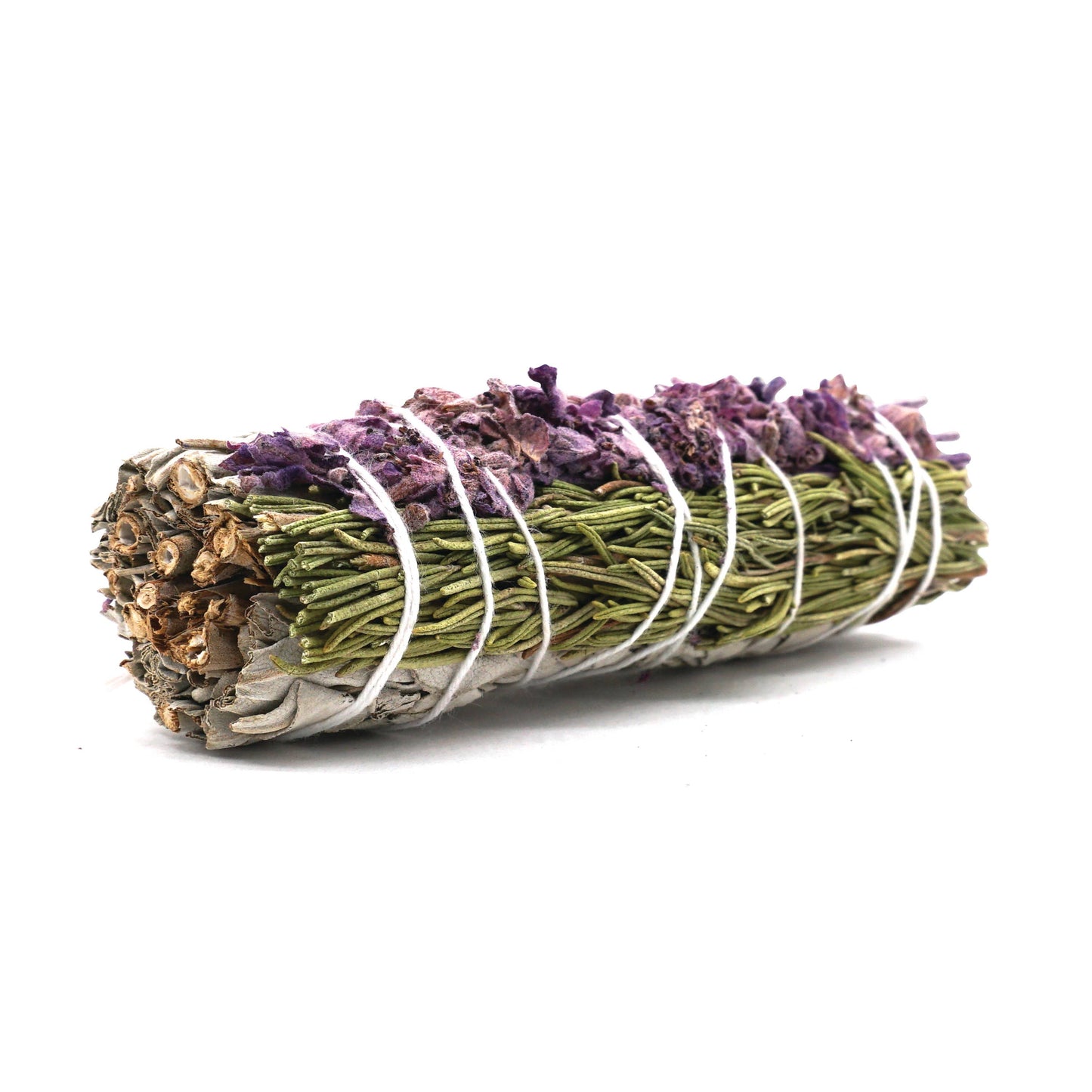 Lavender • Rosemary • White Sage Smudge Sticks — 4" (Hand-Harvested & Hand-Tied in Southern California)