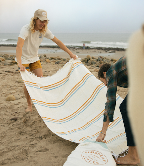 Sunday Throw — Reclaimed-Fiber Woven Blanket (73" × 48")