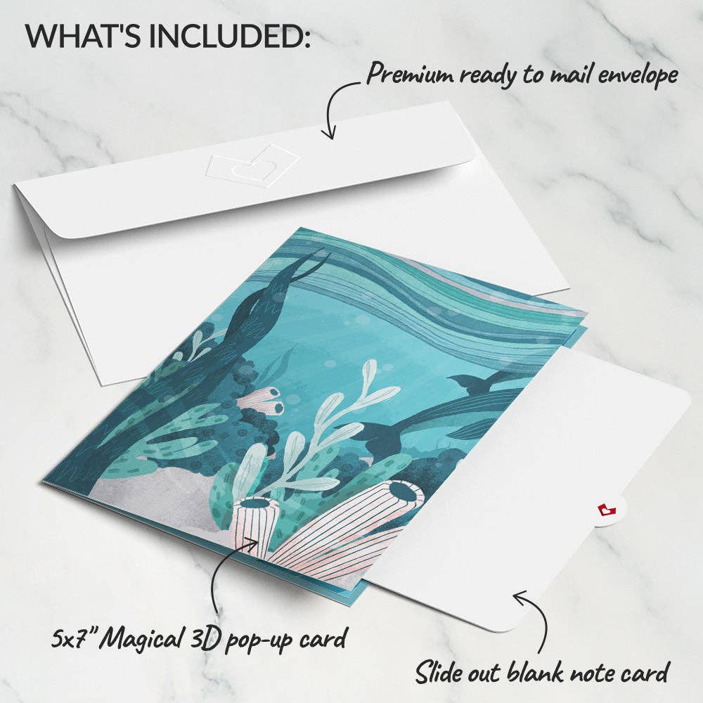 Lovepop Cards - Playful Dolphins 5x7" Pop-Up Card
