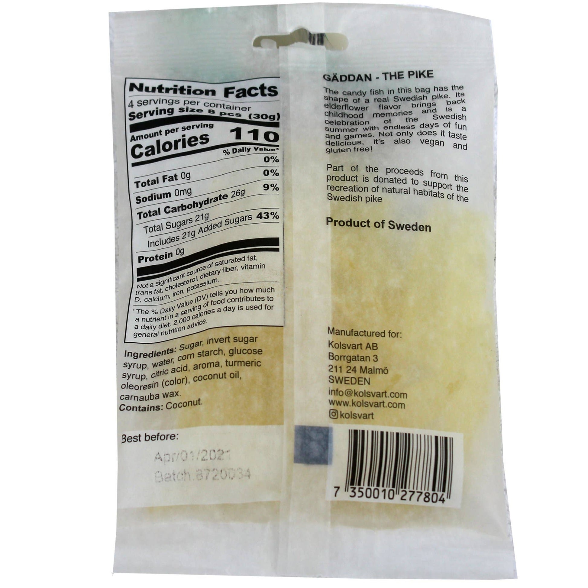 Elderflower Flavored Pike Fish - 4.2oz (120gm) - Dear John