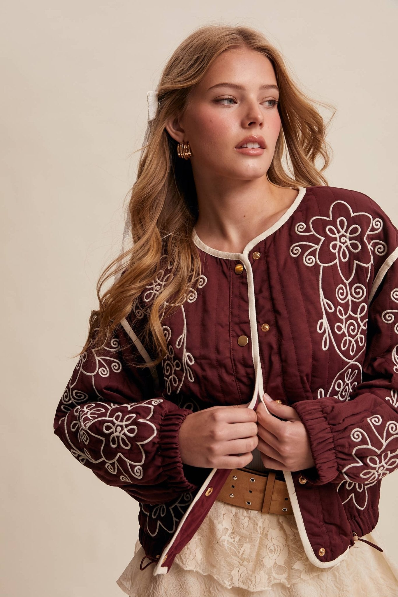 Embroidered Quilted Western Jacket - Dear John