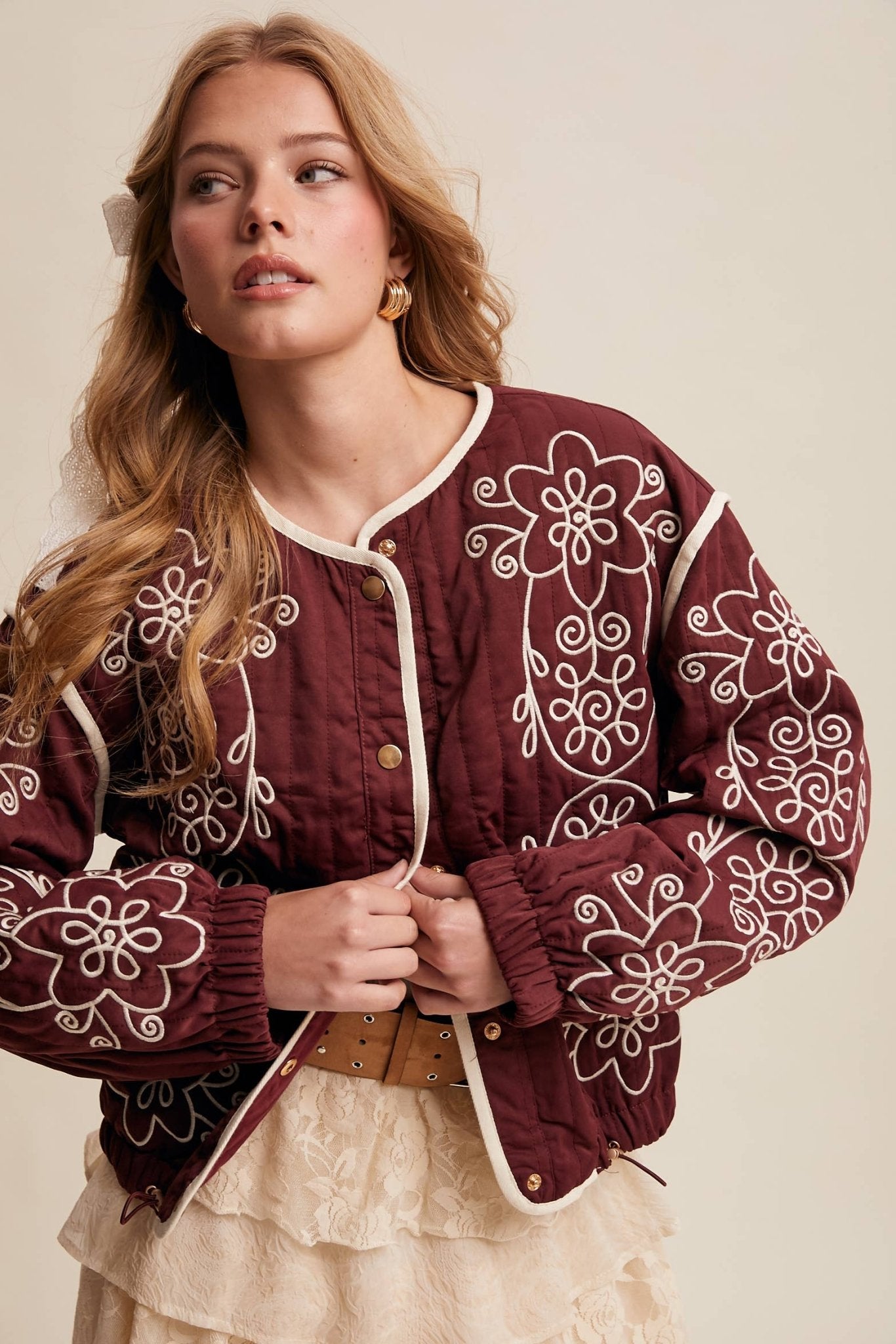 Embroidered Quilted Western Jacket - Dear John
