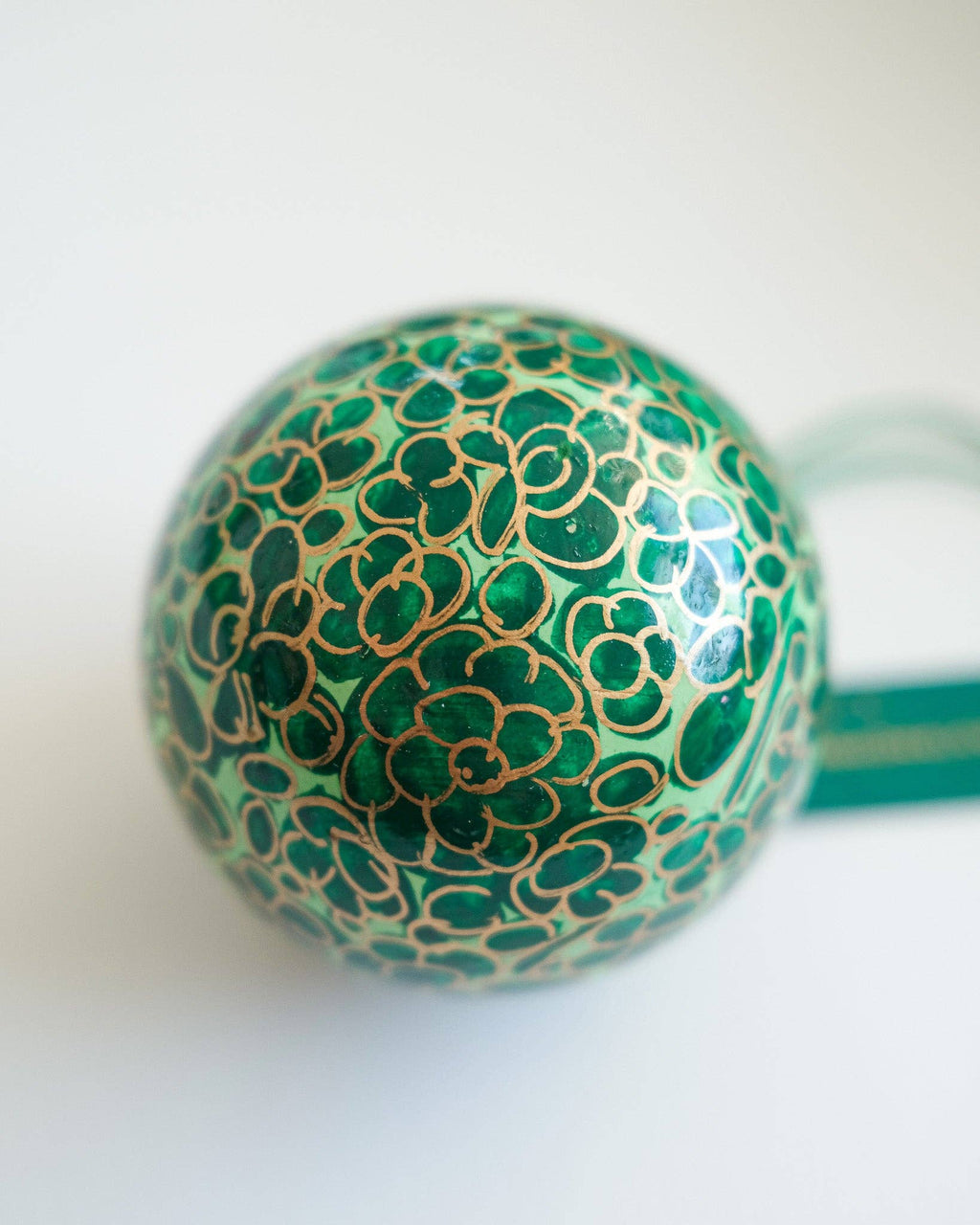 Emerald Green and Gold Bauble - Dear John
