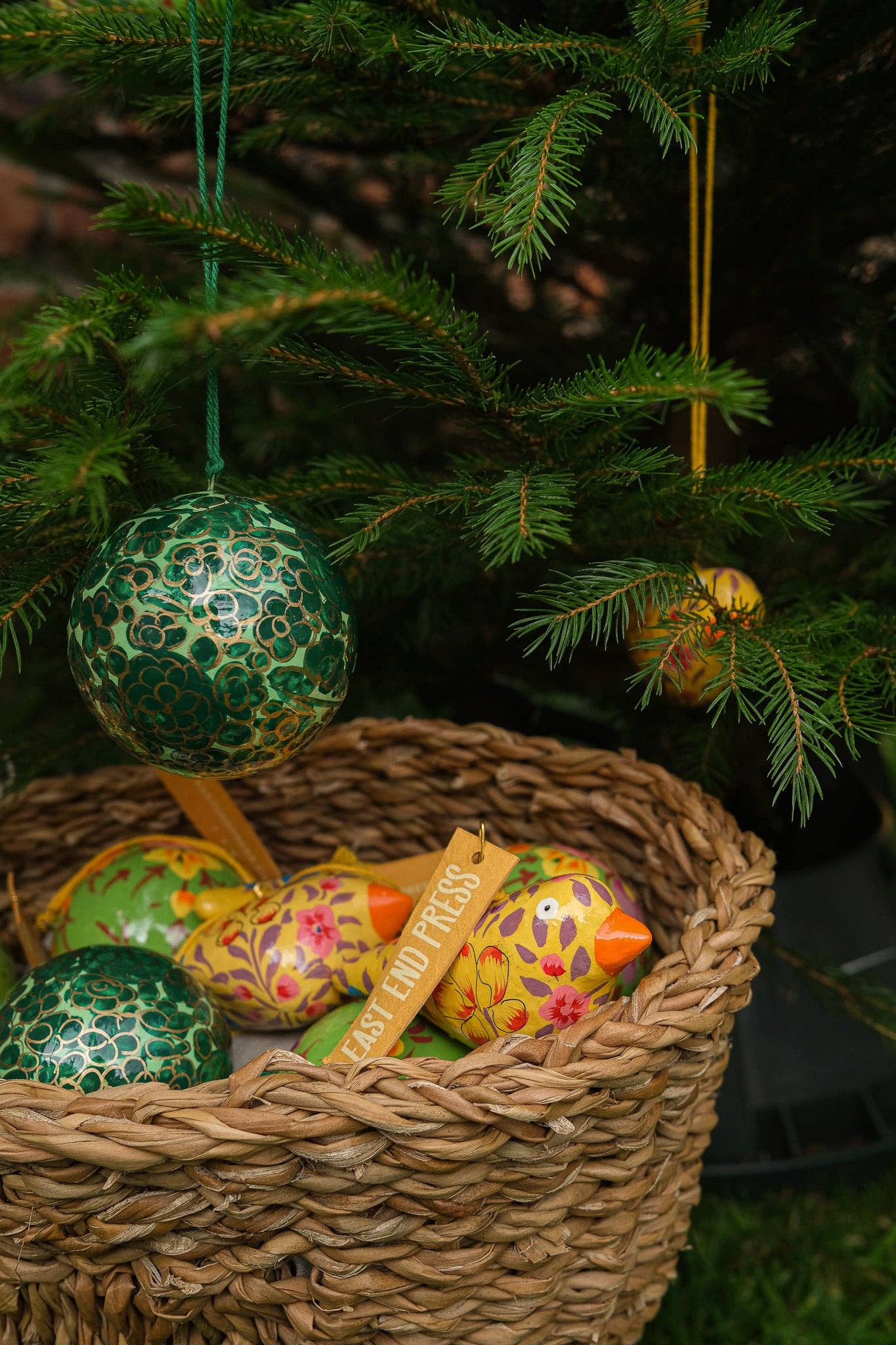 Emerald Green and Gold Bauble - Dear John