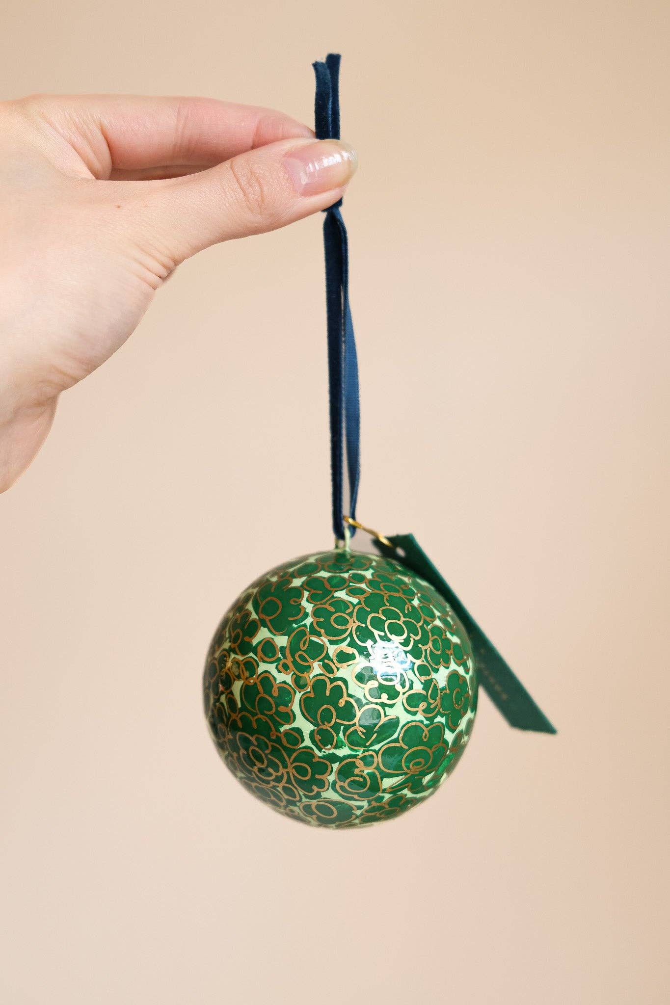 Emerald Green and Gold Bauble - Dear John