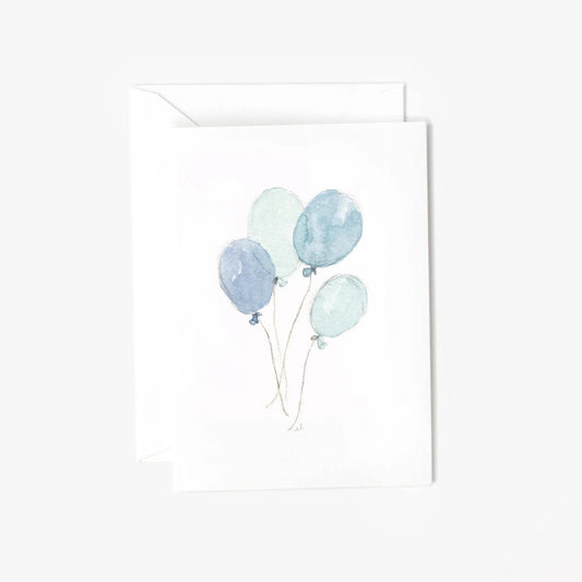 emily lex studio - Blue balloons mini enclosure notecard - Dear John