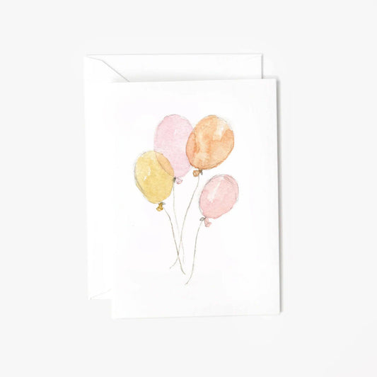 emily lex studio - Pink balloons mini enclosure notecard - Dear John