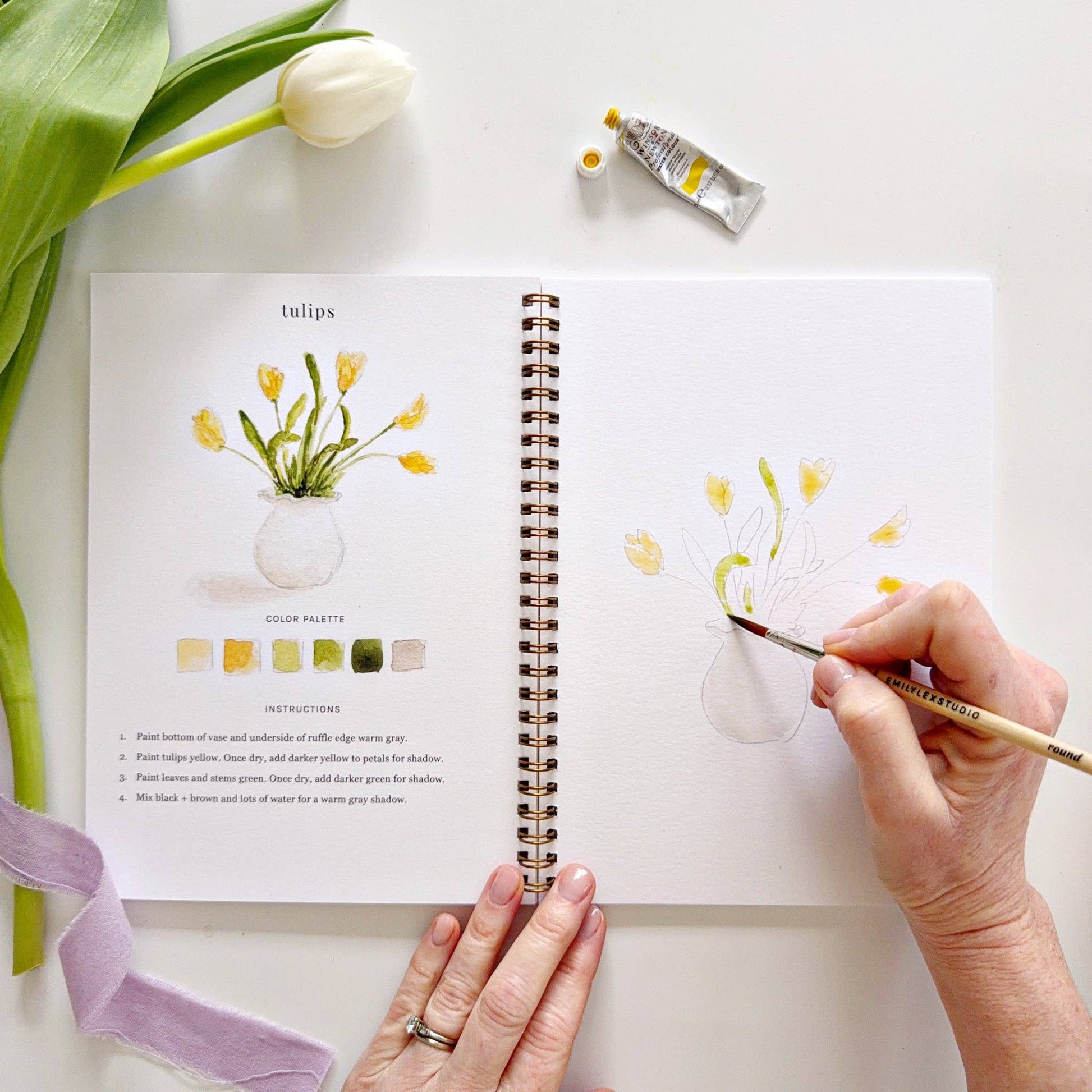 emily lex studio - Spring watercolor workbook - Dear John