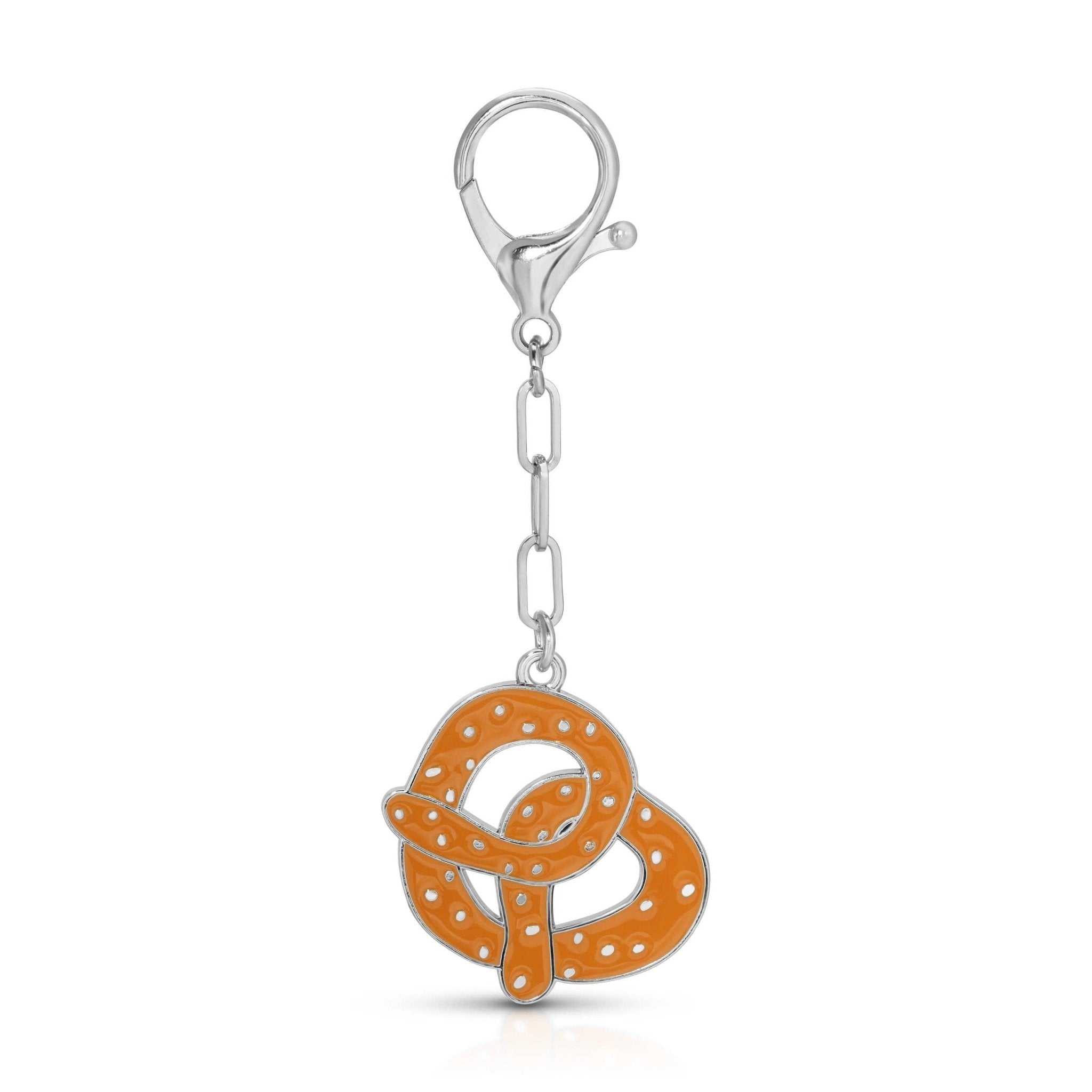Enamel Bag Charm / keychain - Pretzel - Dear John