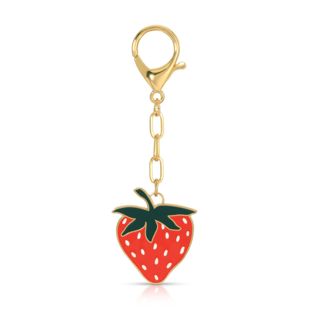 Enamel Bag Charm / keychain - Strawberry - Dear John