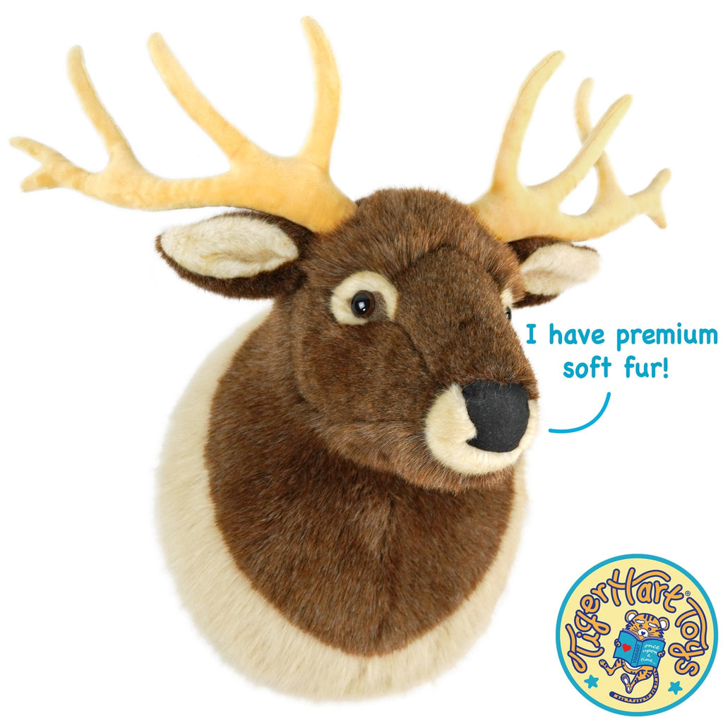 Evander the Elk Head | 25 Inch Stuffed Animal Plush - Dear John