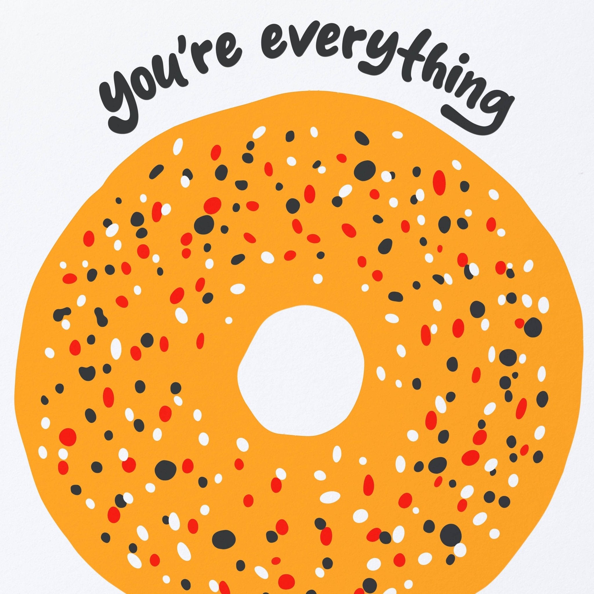 Everything Bagel Greeting Card - Dear John
