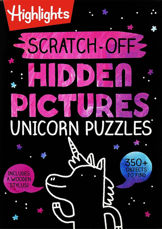 Unicorn Scratch & Solve Activity Book — Hidden Pictures Fun!