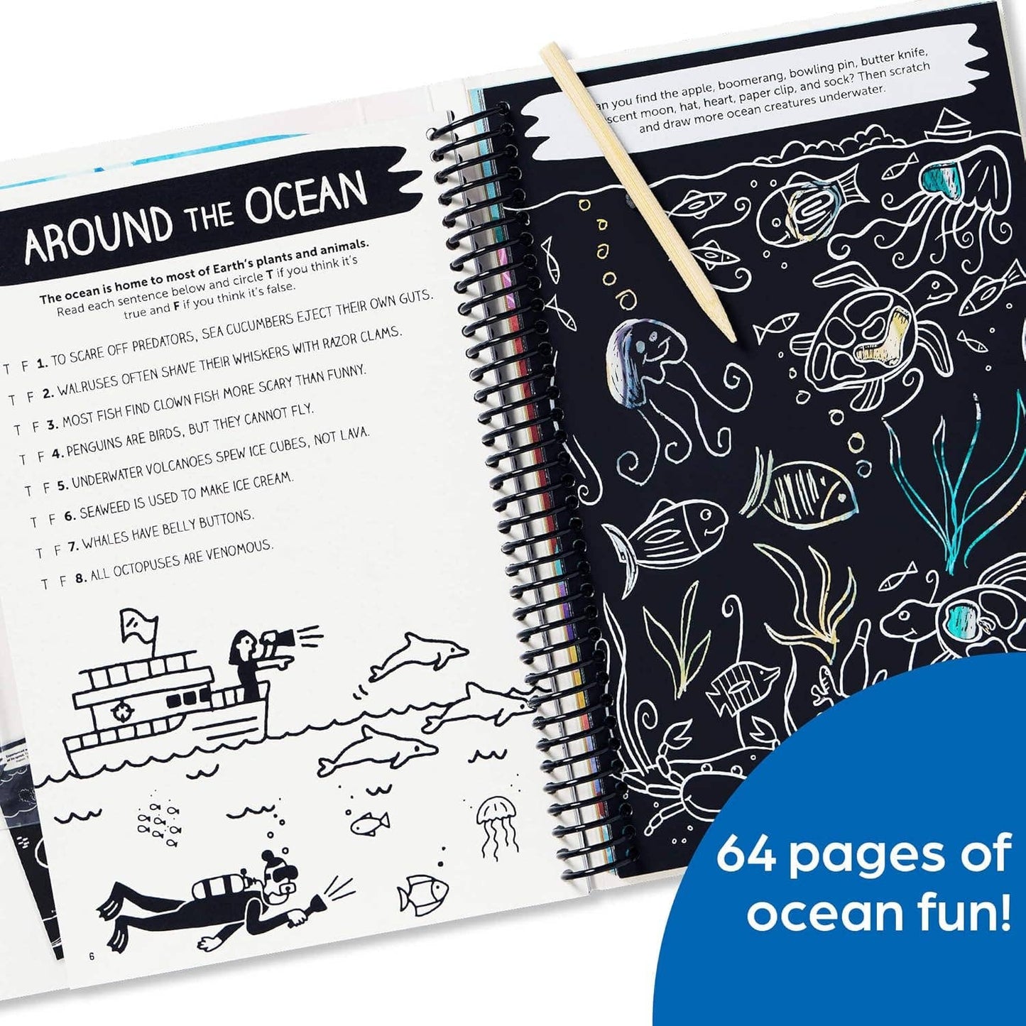 Scratch-Off Hidden Pictures — Mysterious Ocean Puzzles
