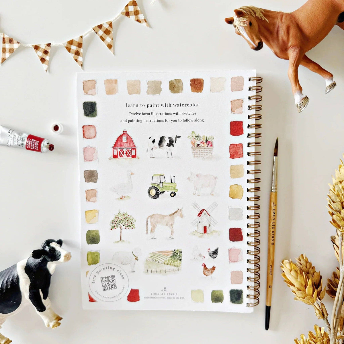 Farm watercolor workbook - Dear John