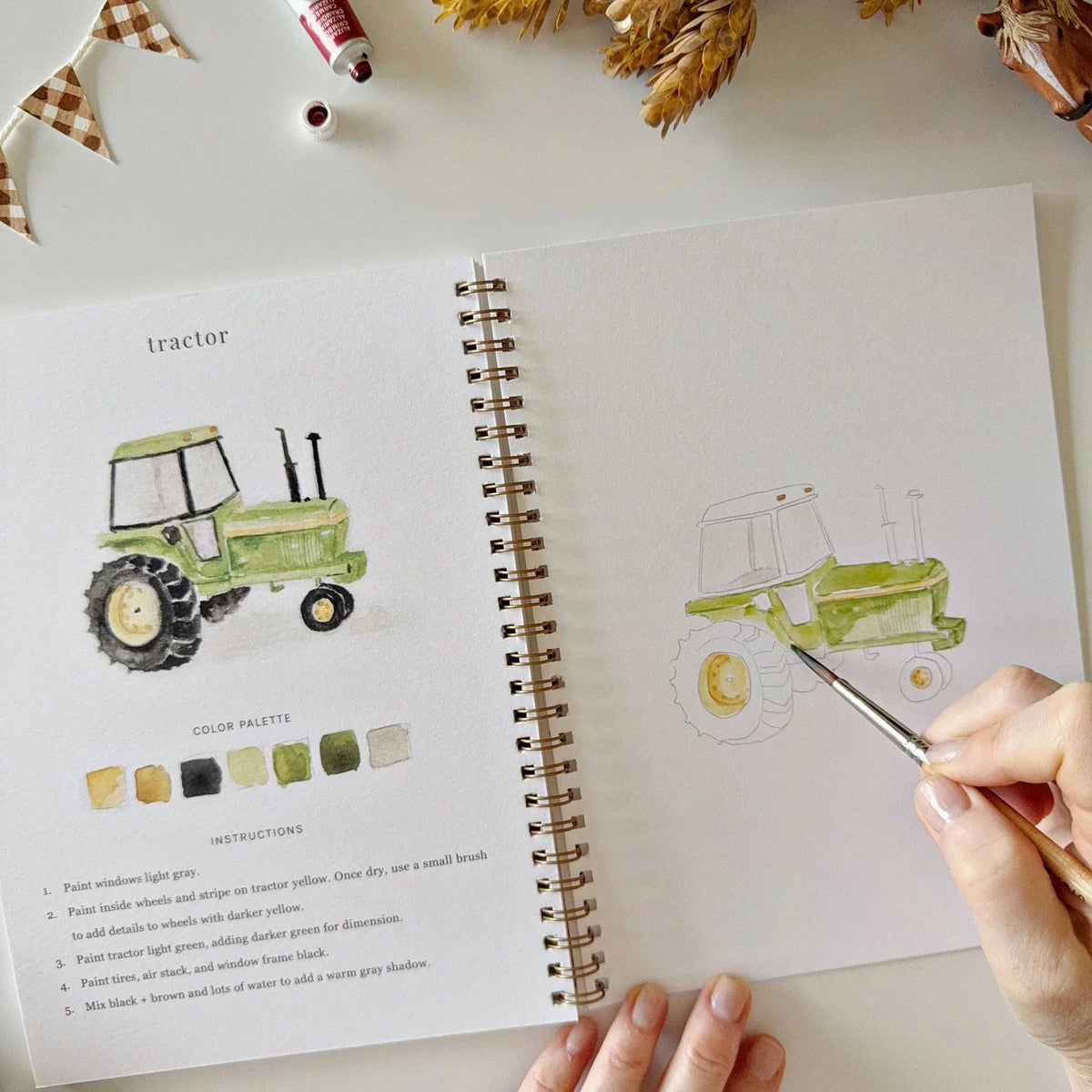 Farm watercolor workbook - Dear John