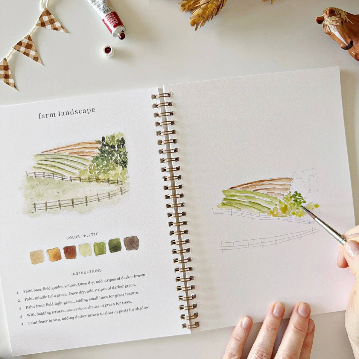 Farm watercolor workbook - Dear John