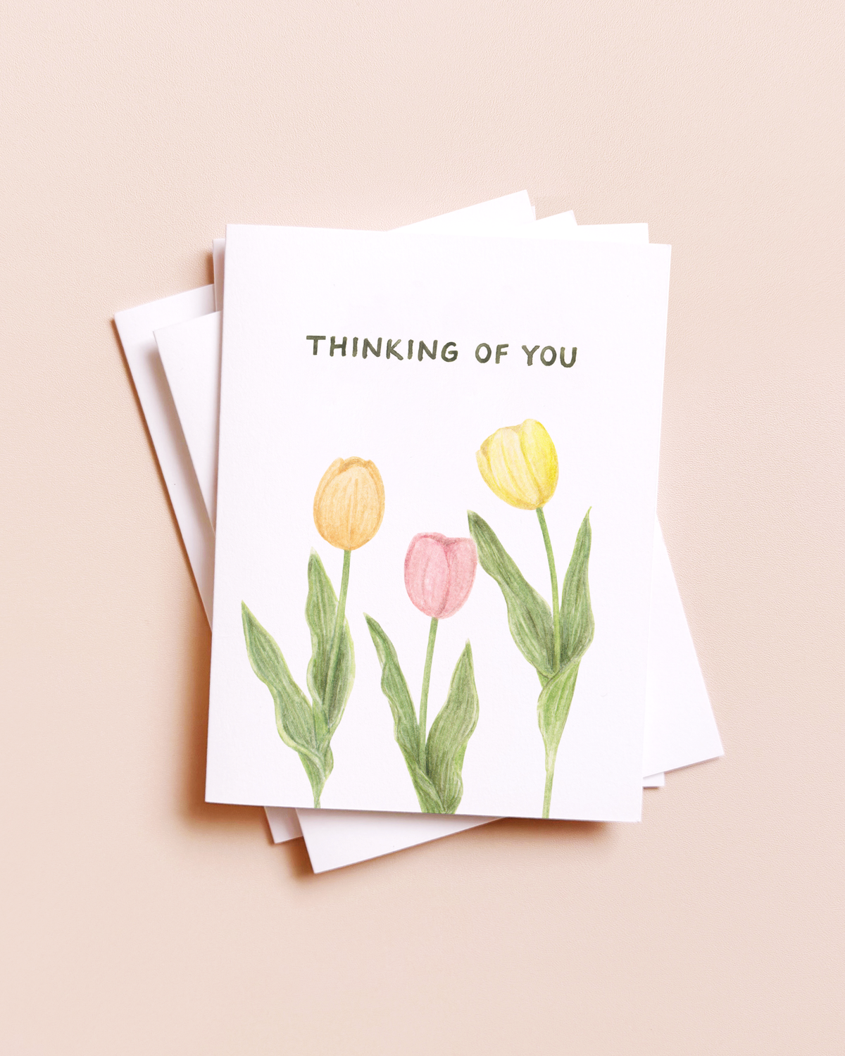 Thinking Of You Tulips — Floral Sympathy / Support Card