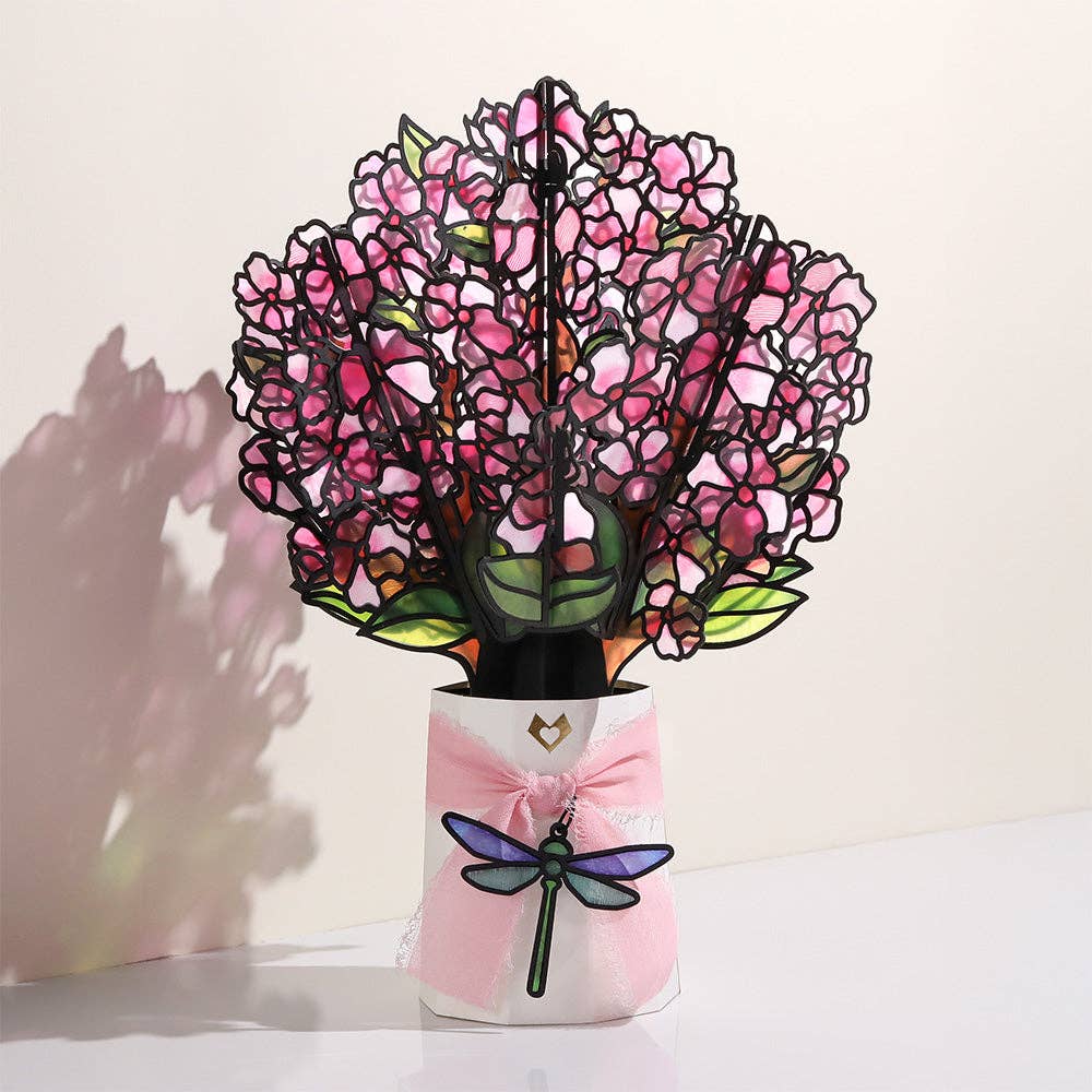 Lovepop Cards - Sun-dappled Cherry Blossom Suncatcher Bouquet 12x8.5"
