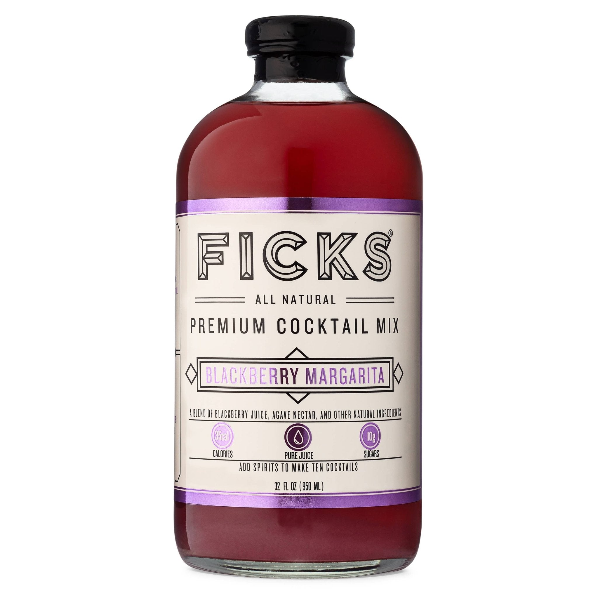 FICKS Premium Blackberry Margarita Cocktail Mix/Syrup - Dear John