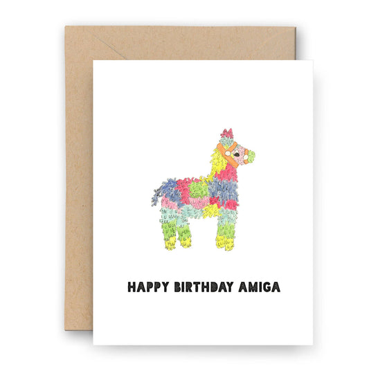 Finch and Flourish Paper Goods - Happy Birthday Amiga Piñata Card - Dear John